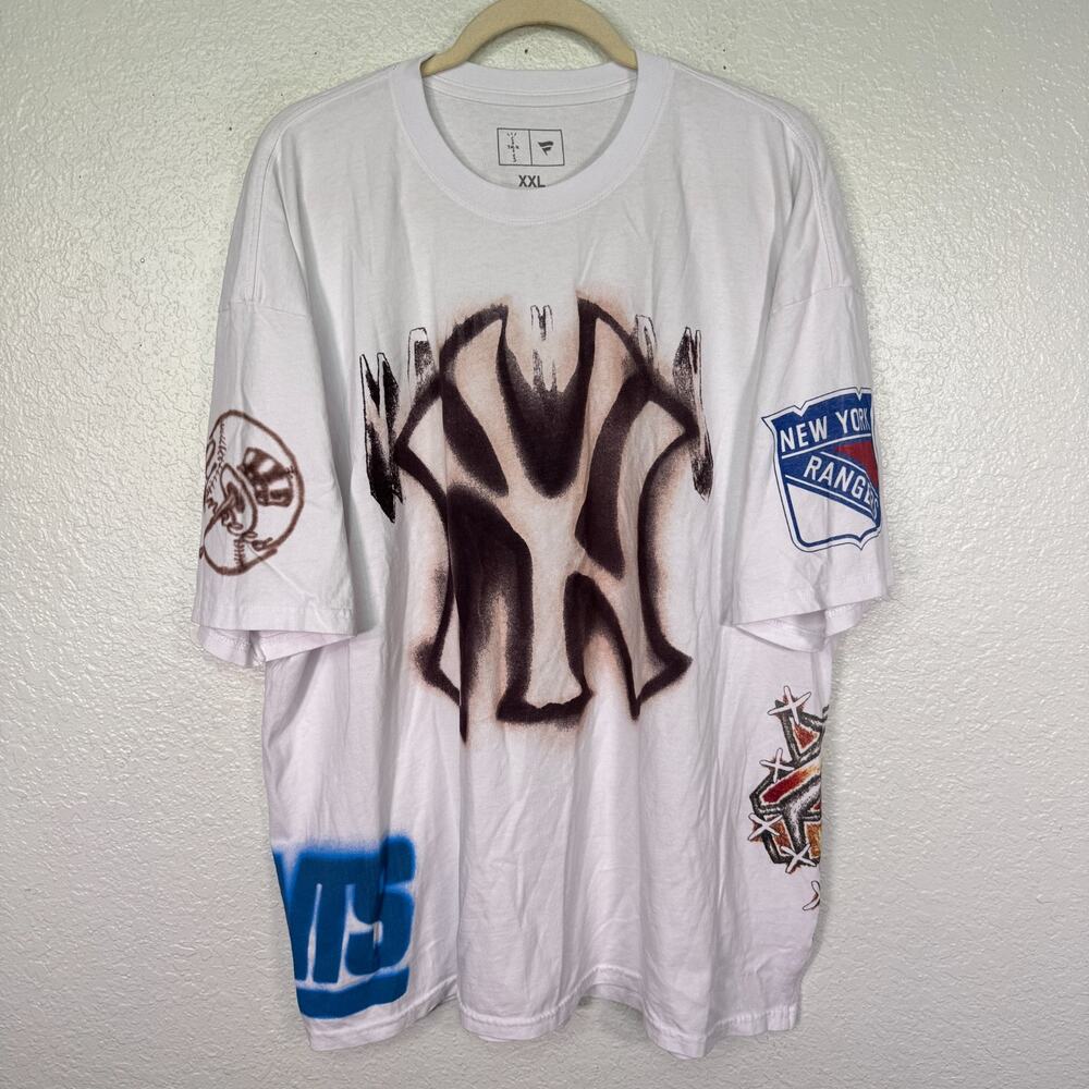 New York Knicks Shirt Men XXL Travis Scott Cactus Jack Fanatics Fest Yankees 2XL
